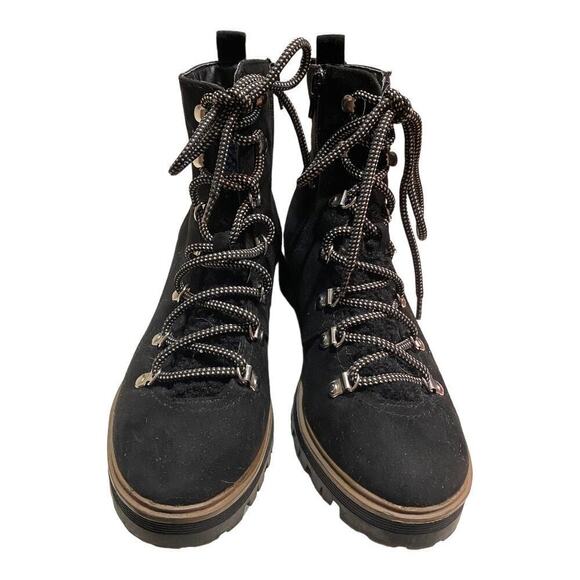 Espirit Flynn Boot Black Fabric Ankle Heeled Size 8.5 - Picture 3 of 10